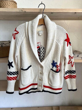 Anthropologie Maeve sailboat cardigan Sailboat Cardigan Cream XS Petite NWT